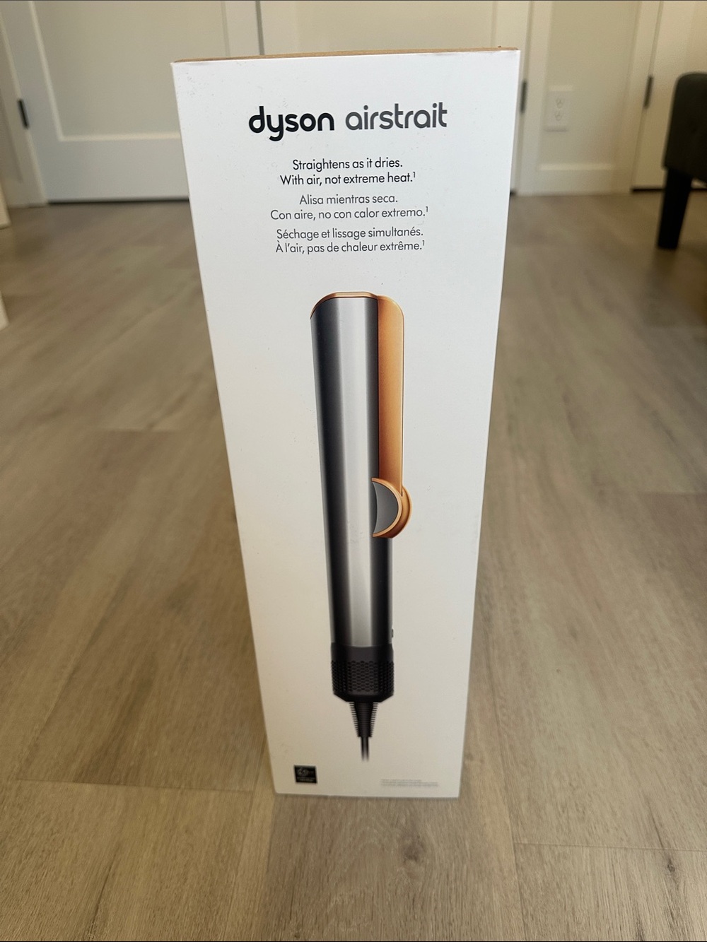 Dyson Airstrait Hair Styler in Silver with Copper Accents
